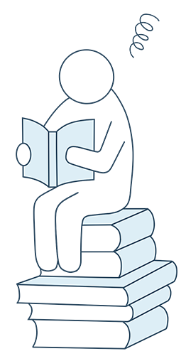 本を読んでいる方のイラスト